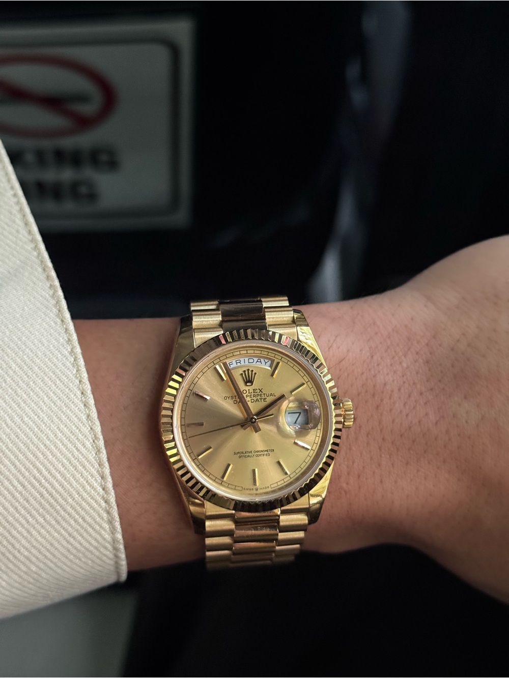 Classic Yellow Golden Day Date